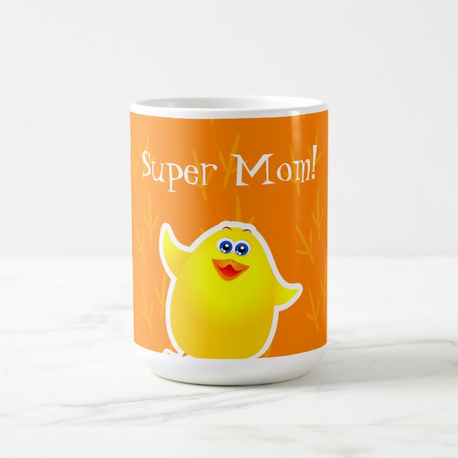 De Café Super Mãe! Caneca engraçada (Centro)