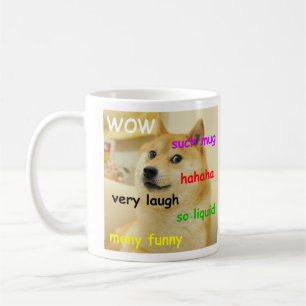 De Café Tal Meme do Doge Muito Cachorro Caneca Engraçada
