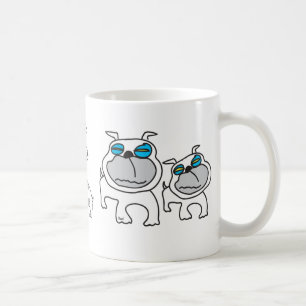De Café Terrier & caneca do buldogue