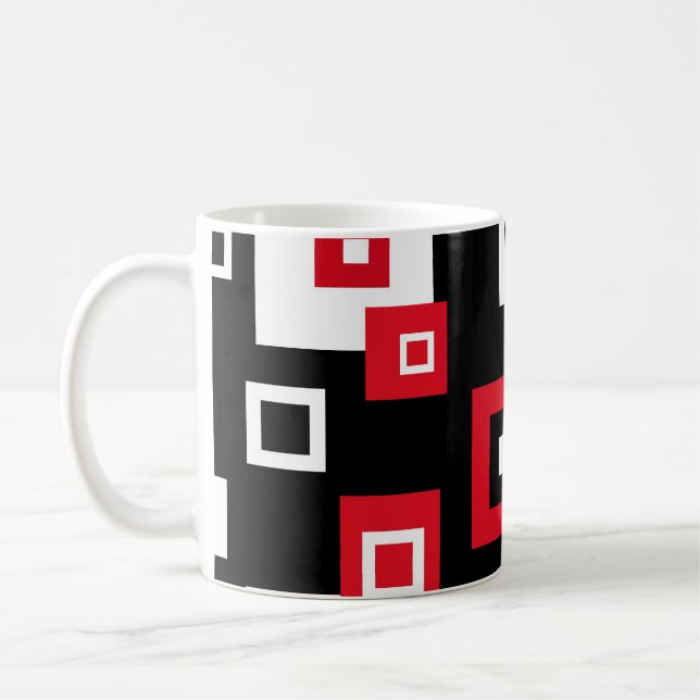 De Café Teste padrão retro - caneca (Esquerda)