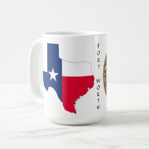 De Café Texas Gráfico & Texas Trilha em branco, Caneca