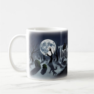 De Café Thriller — Horror Zumbi Cemitério Noite Caneca