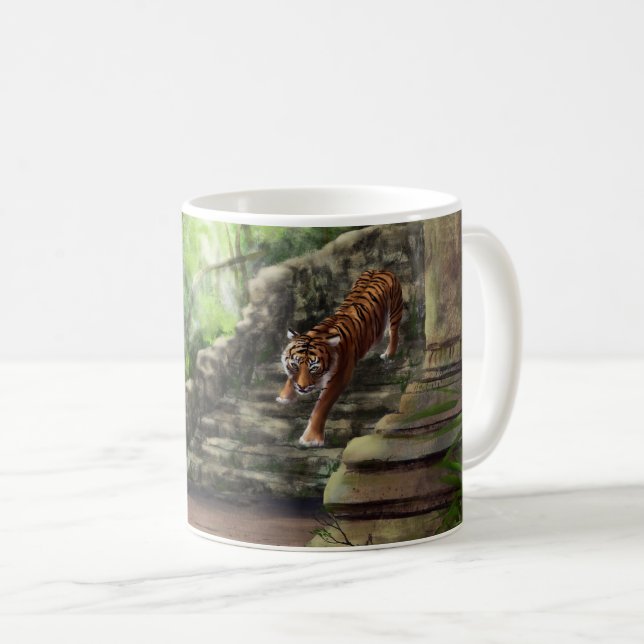 De Café Tigre na caneca da selva (Frente Esquerda)