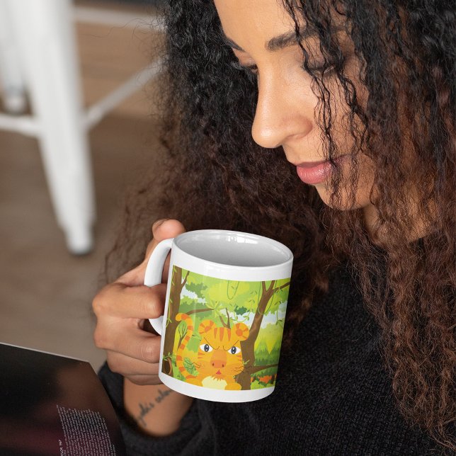 De Café Tigre Na Caneca Da Selva (Criador carregado)