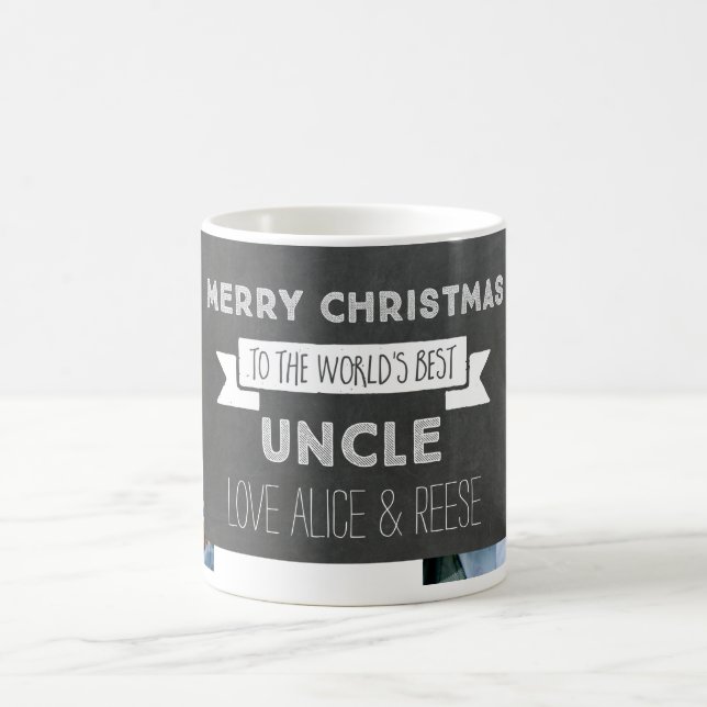 De Café Tio Natal Caneca da foto feita sob encomenda do (Centro)