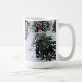 De Café Trazendo em casa a caneca da árvore