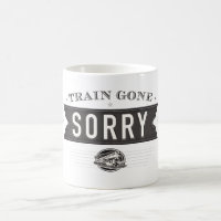 Trem ido pesaroso. um idioma do ASL em uma caneca