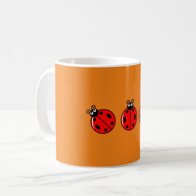 De Café Três Pequenas Joaninhas - Caneca Clássica (Frente Esquerda)
