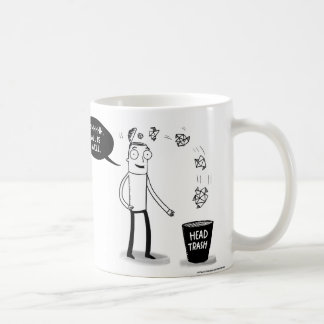 De Café Tudo é caneca anónima do logotipo do lixo da fonte