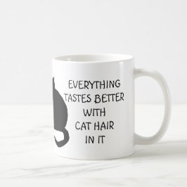 De Café Tudo prova melhor com a caneca do cabelo do gato