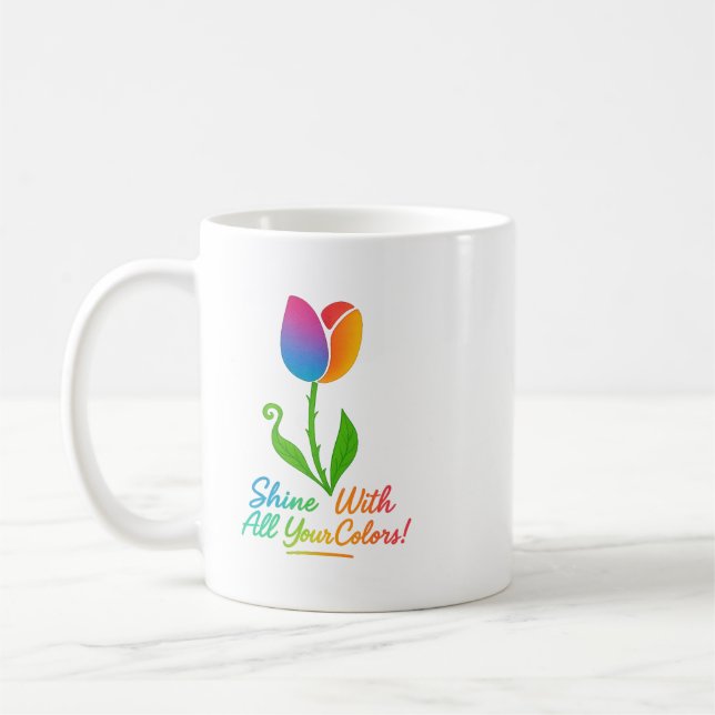 De Café Tulipa - Brilha Com Todas As Suas Cores! Caneca Cl (Esquerda)