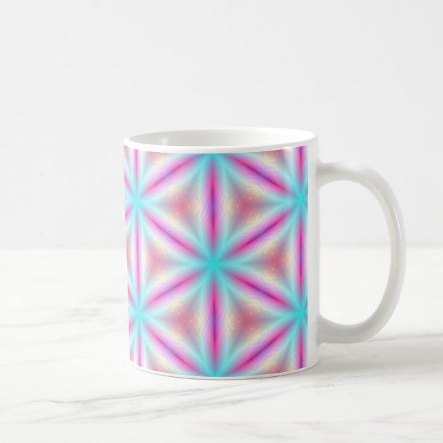 De Café Turquesa & caneca do caleidoscópio do Fractal do (Direita)