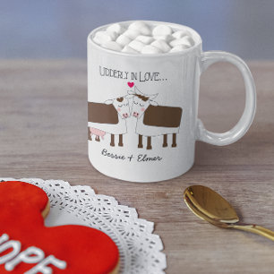 De Café Udderly na caneca personalizada amor