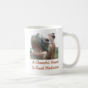 De Café Um coração alegre é boa caneca da medicina