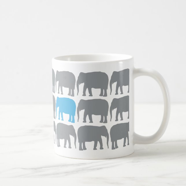 De Café Um Elefante Azul na Caneca Herd (Direita)