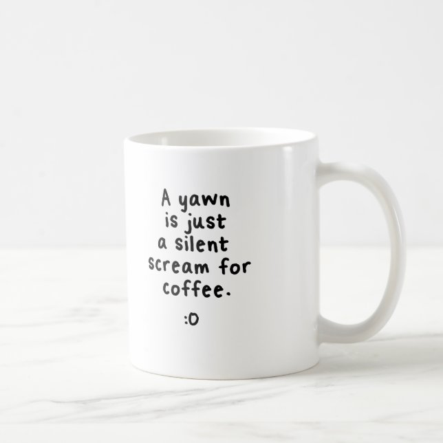 De Café Um gritar silencioso para o café, caneca (Direita)