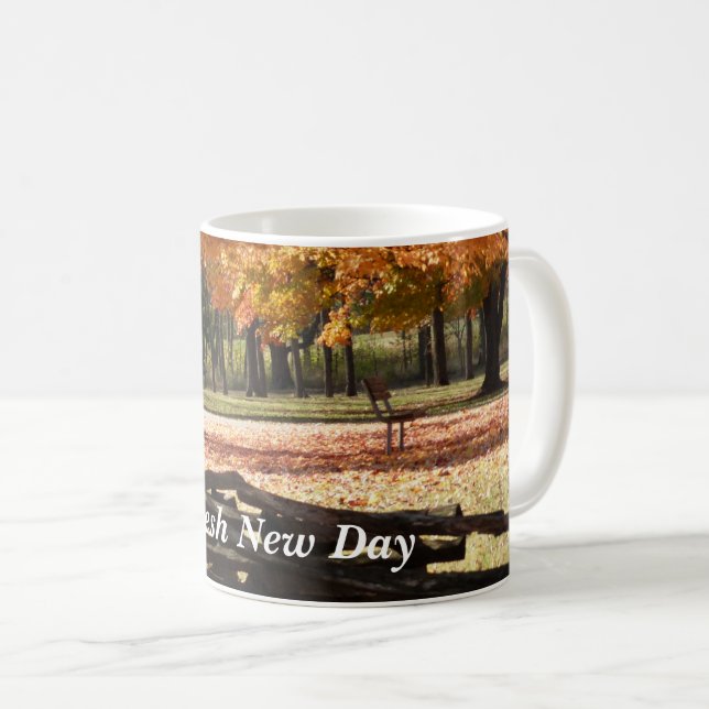 De Café Um novo dia - caneca (Frente Esquerda)