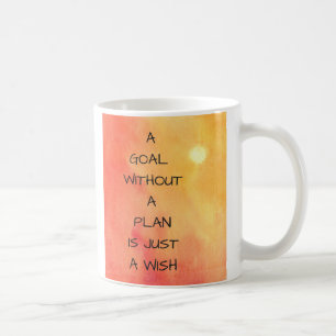 De Café Um objetivo sem um plano é apenas uma caneca do