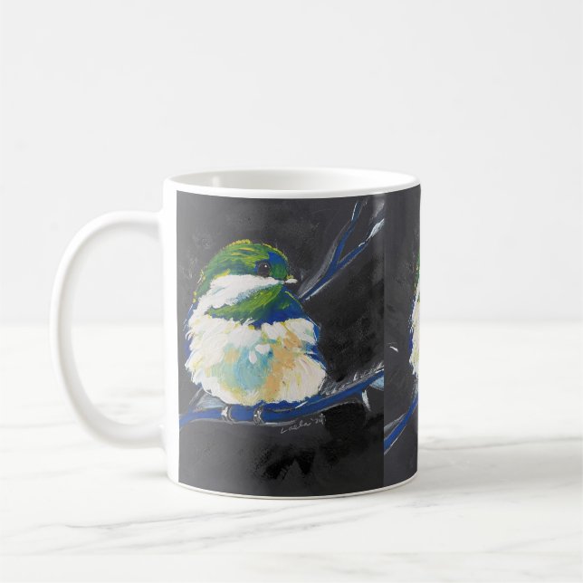 De Café Um Pequeno Azul - Clássica Caneca (Esquerda)