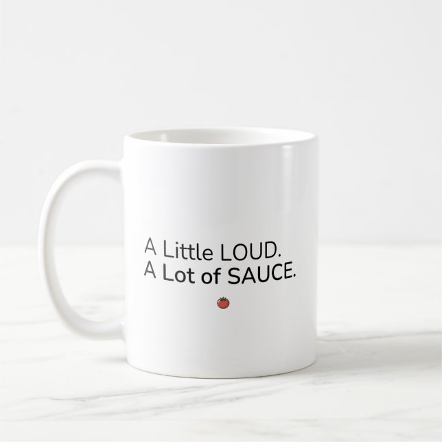 De Café Um Pouco Alto. Muito Molho. Caneca (Esquerda)