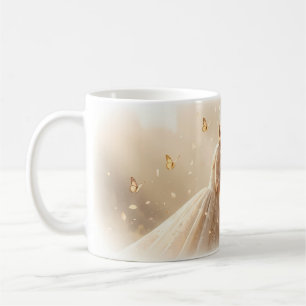 De Café Um Sonho Suave ao Lado da Caneca do Relógio Dourad