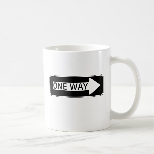 De Café Uma caneca do sinal da maneira (Direita)