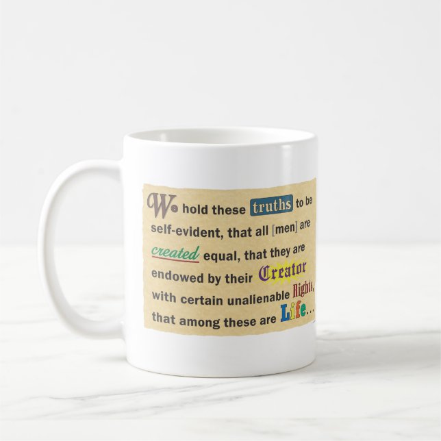 De Café Uma caneca para compartilhar suas crenças pró-vida (Esquerda)