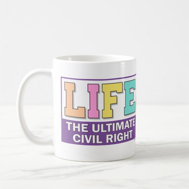 De Café Uma caneca para compartilhar suas crenças pró-vida (Esquerda)