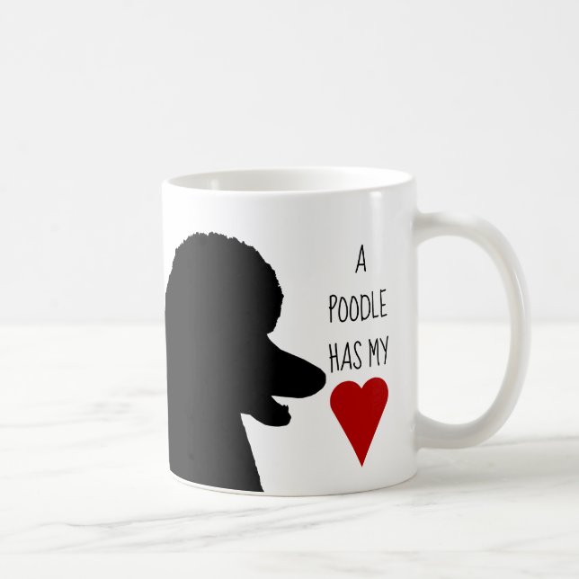 De Café "Uma caniche tem caneca do meu coração" (Direita)