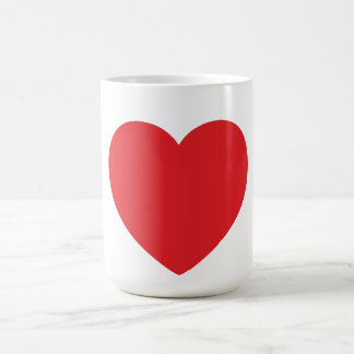 De Café Única caneca vermelha do coração