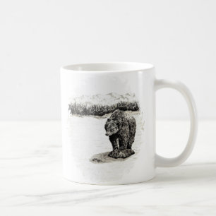De Café Urso na caneca da rocha