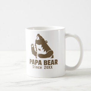 De Café Urso Papa Marrom Desde o Ano da Paternidade Caneca