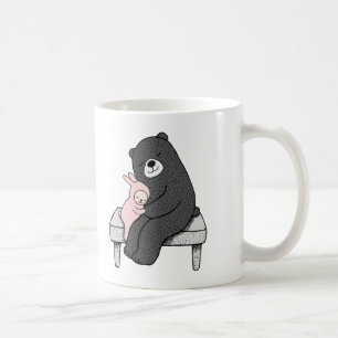 De Café Urso & urso bonito da caneca do coelho e caneca do