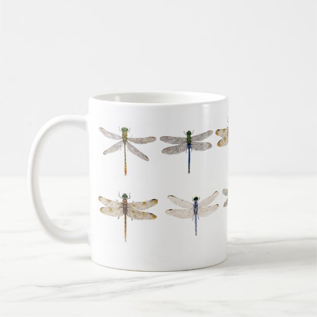 De Café Várias libélulas em uma caneca (Esquerda)