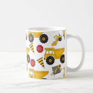 De Café Veículos da construção, divertimento caneca bra