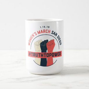 De Café Verdade do março das mulheres para pôr a caneca 