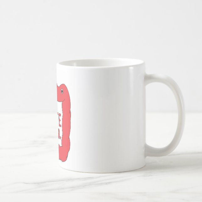 De Café Vermelho feliz da caneca dos dois pontos (Direita)