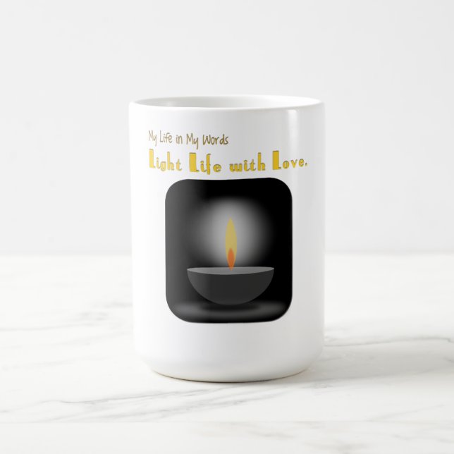 De Café Vida clara com caneca do amor (Centro)