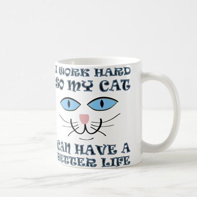 De Café Vida Melhor Para o Meu Gato Caneca Divertida (Direita)