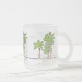 De Café Vidro Jateado 3 caneca PALMS (fosco)