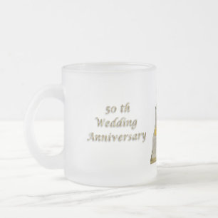 De Café Vidro Jateado 50th A caneca clara do fosco do aniversário