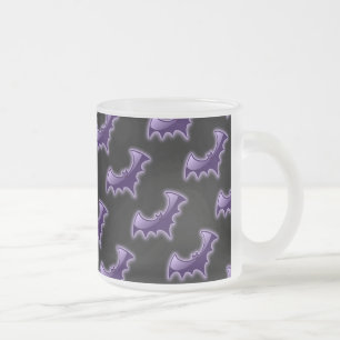 De Café Vidro Jateado A asa preta & roxa da noite golpeia a caneca