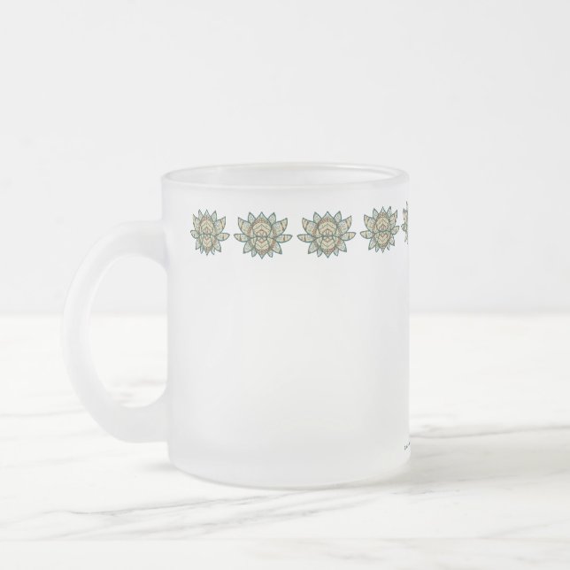 De Café Vidro Jateado A Caneca Lótus (Esquerda)