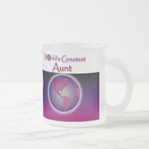 De Café Vidro Jateado A grande tia Malva Presente Caneca do mundo
