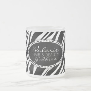 De Café Vidro Jateado Cabelo do impressão da zebra & caneca da beleza