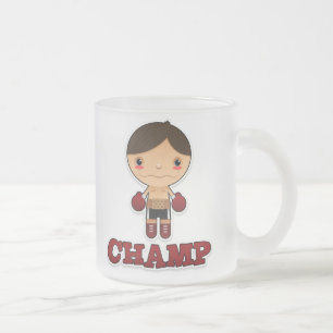 De Café Vidro Jateado Campeão pequeno - caneca do fosco - menino