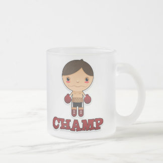 De Café Vidro Jateado Campeão pequeno - caneca do fosco - menino