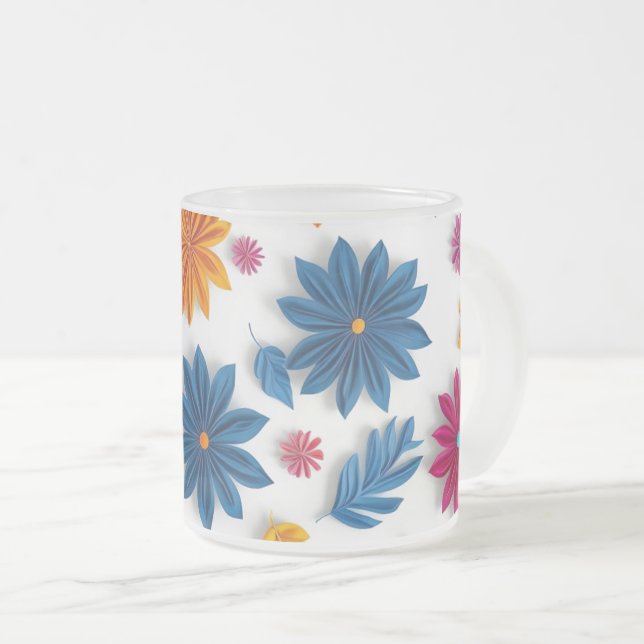 De Café Vidro Jateado Caneca (Frente Esquerda)