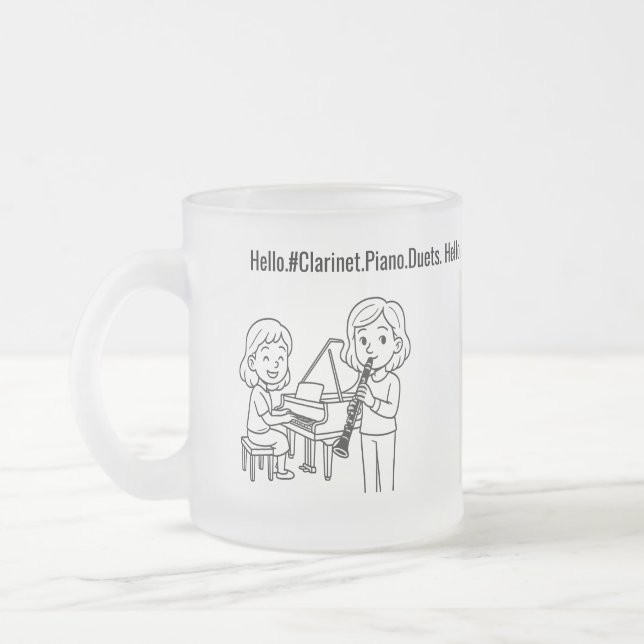 De Café Vidro Jateado Caneca (Esquerda)