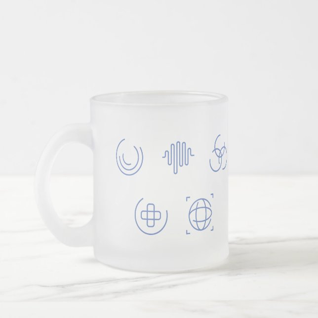 De Café Vidro Jateado Caneca (Esquerda)